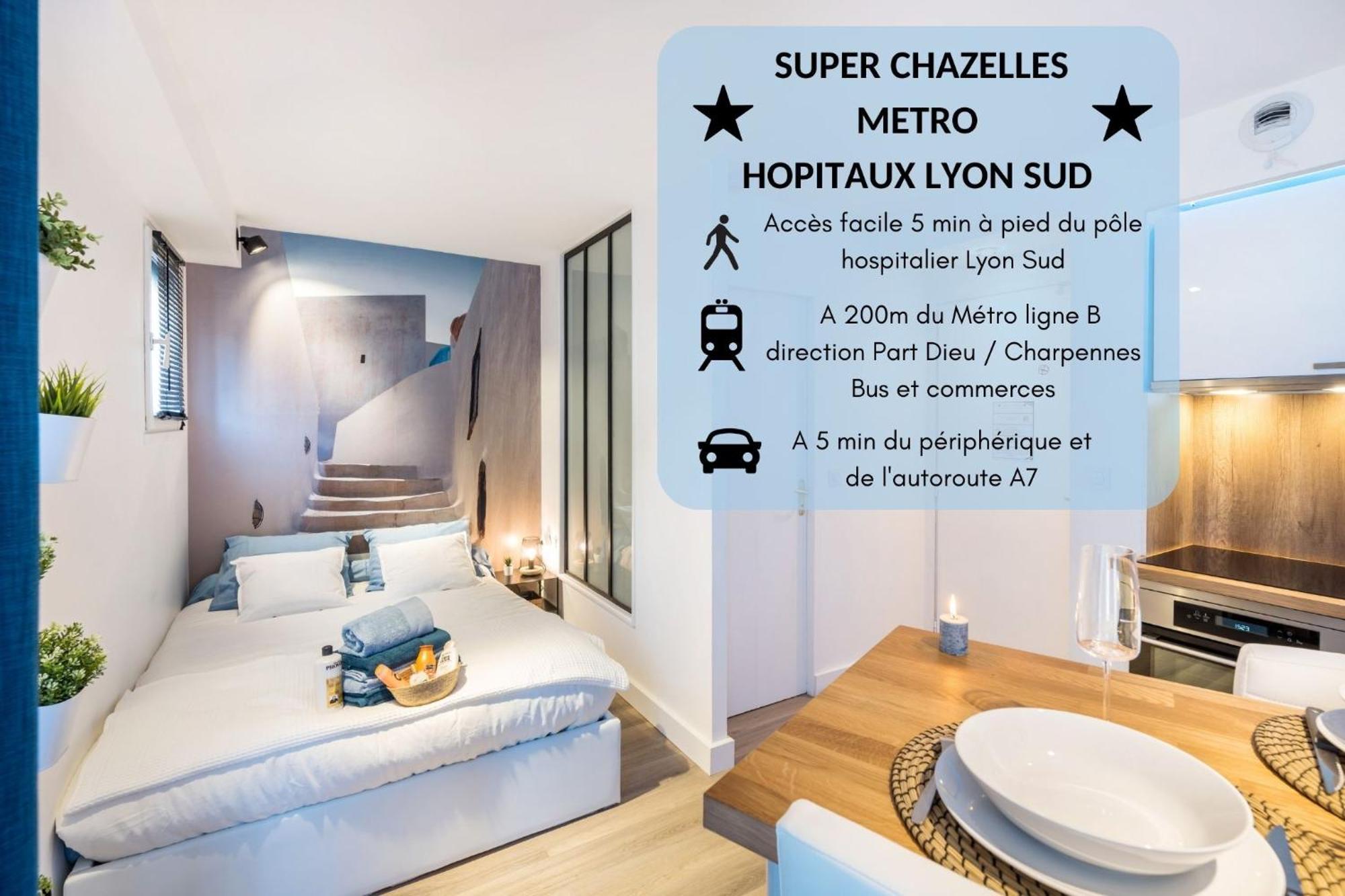 Super Chazelles - Metro - Hopitaux Lyon Sud Apartamento Saint-Genis-Laval Exterior foto